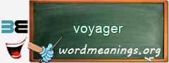 WordMeaning blackboard for voyager